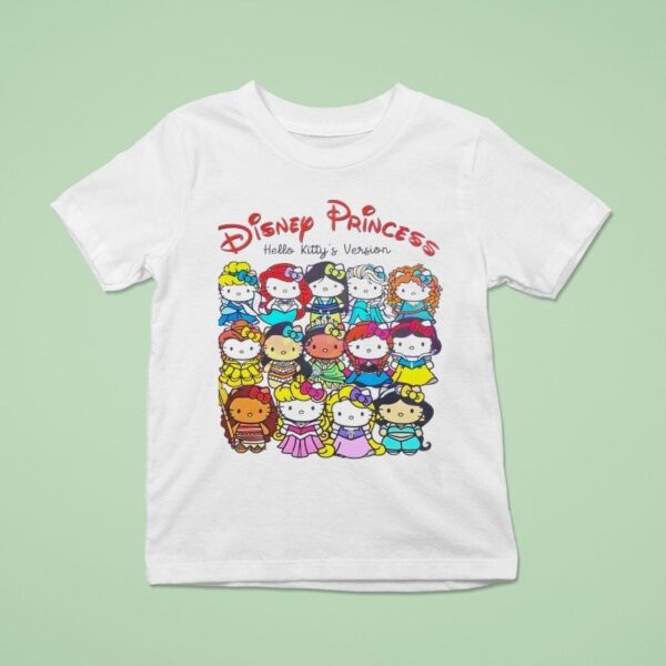Disney Princess Hello Kitty S Version Cute Princess Mashup T Shirt