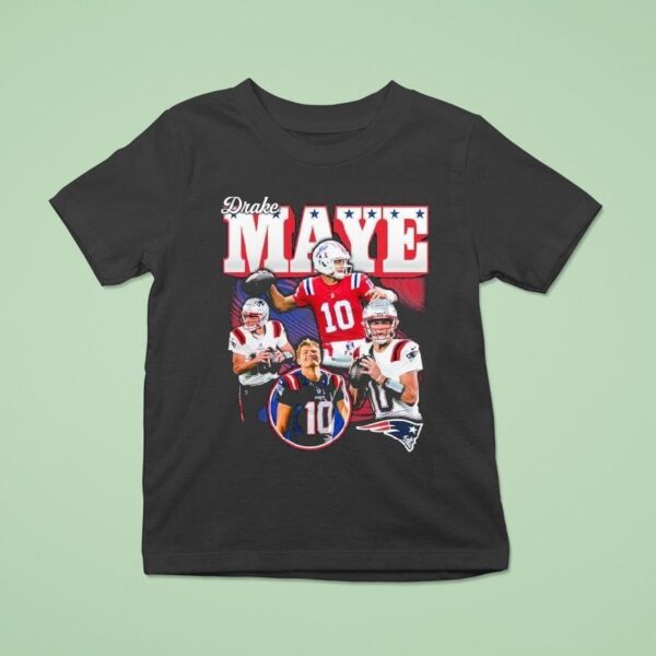 Drake Maye New England Patriots Notorious T Shirt