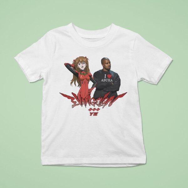 Evangelion Asuka X Kanye West Anime T Shirt