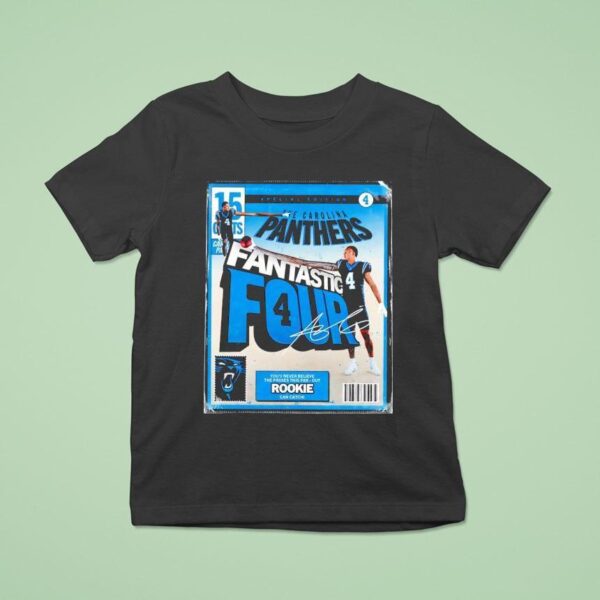 Fantastic Four X The Carolina Panthers John Kasay Signature T Shirt