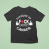 Fingers Up Fck Carney Canada Maple Leaf T Shirt