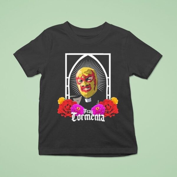 Fray Tormenta Padre Tormenta Floral T Shirt