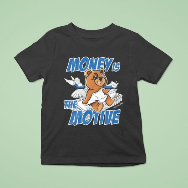 French Blue S Money Motive Angel White Blue T Shirt
