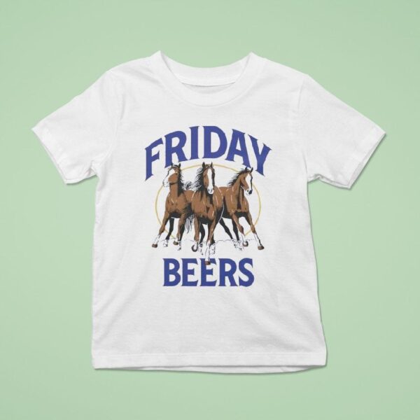 Friday Beers Horses Three T Shirt