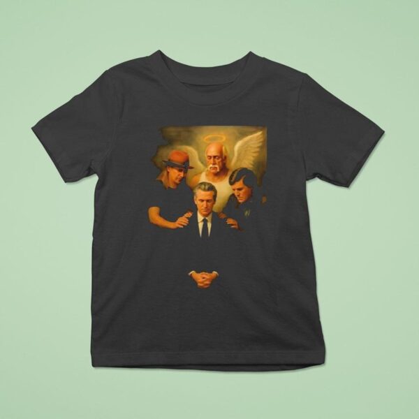 Gavin Newsom And Hulk Hogan Tucker Carlson The Chosen One A Fantastic T Shirt