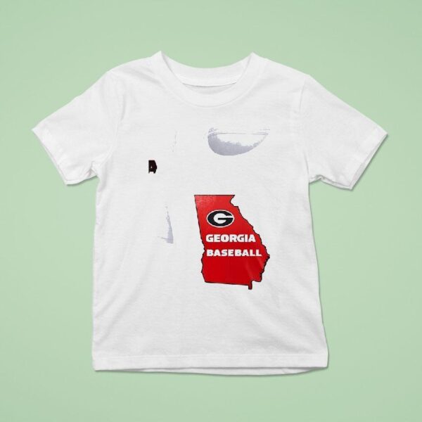 Georgia Baseball Biiiiig Georgia Guy Map T Shirt