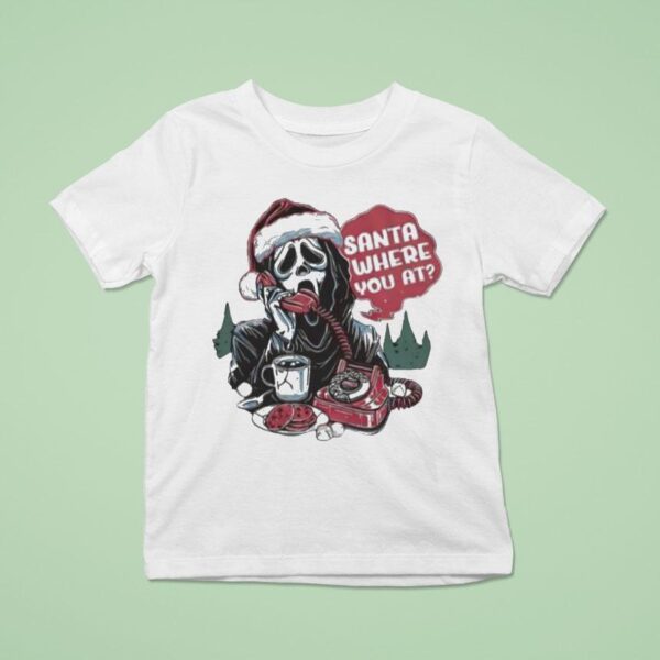 Ghostface Santa Where You At Christmas T Shirt