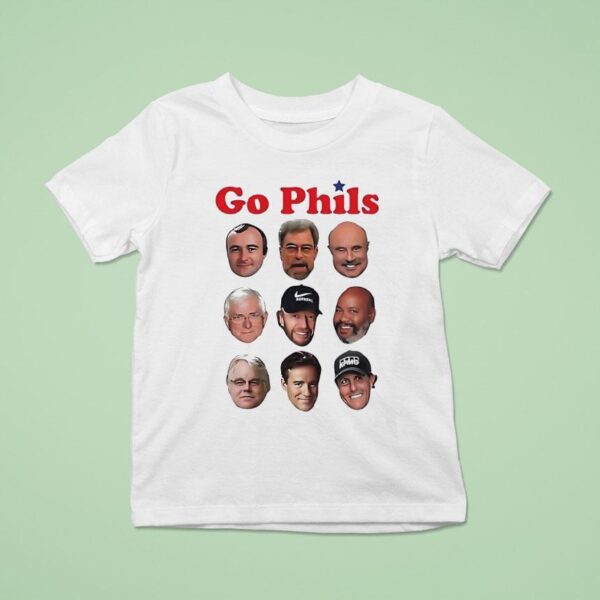 Go Phils Big Heads Coach History Philadelphia Phillies T Shirt