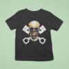 Goldberg S Garage Skull And Pistons T Shirt