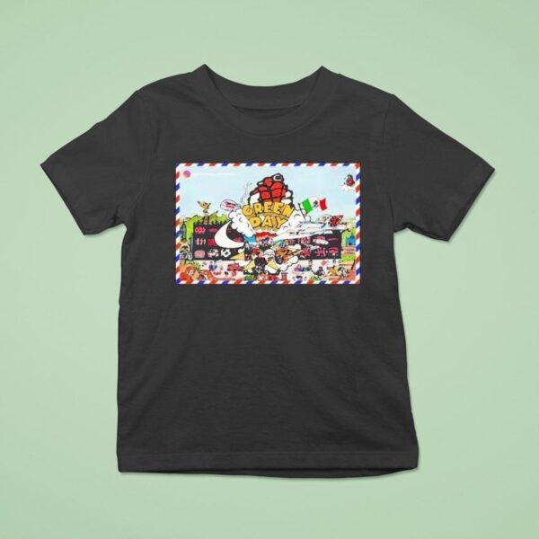 Green Day News Mexico Saviors Tour T Shirt