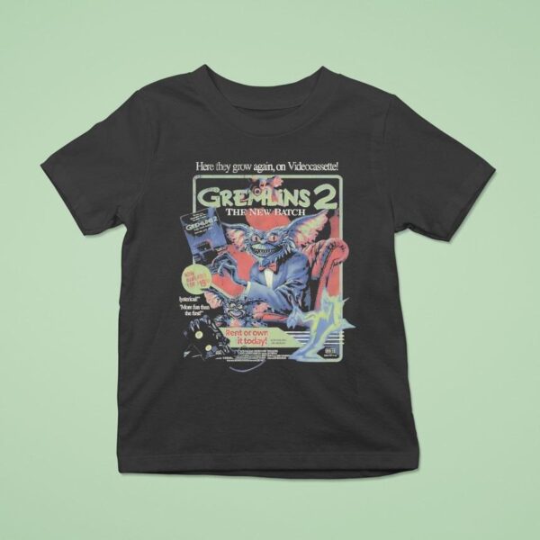 Gremlins The New Batch Here They Grow Again On Videocassette T Shirt