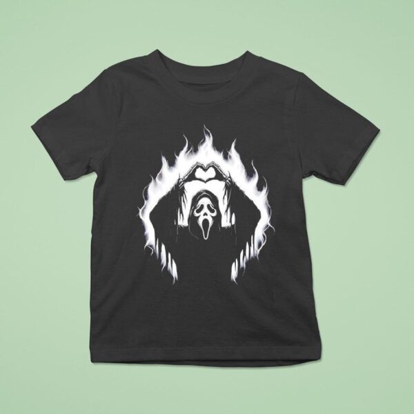 Halloween Scary Face Horror Creepy Ghost Heart Hands Spooky T Shirt