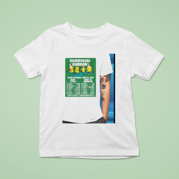 Harrison Gordon Saves The World Fall Tour Heart To Gold Aren T We Amphibians T Shirt