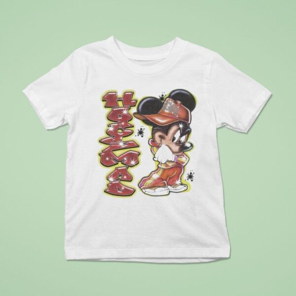 Hoesmad Hood Mickey Mouse Airbrush T Shirt