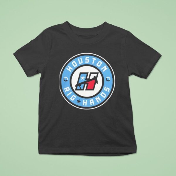 Houston Rig Hands Basketball Logo T Shirt