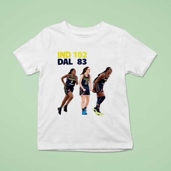 Indiana Fever Caitlin Clark Kelsey Mitchell Aliyah Boston Beat Dallas T Shirt