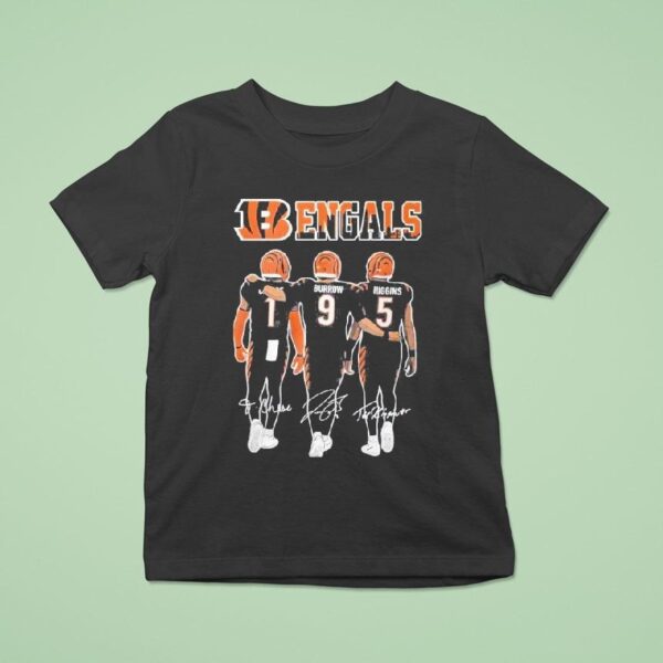 Ja Marr Chase Joe Burrow And Higgins Cincinnati Bengals Signatures T Shirt