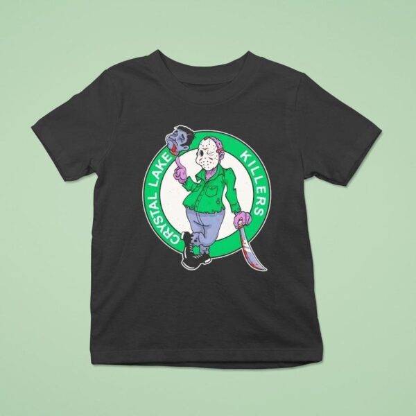 Jason Voorhees In The Style Of The Boston Celtics Logo T Shirt