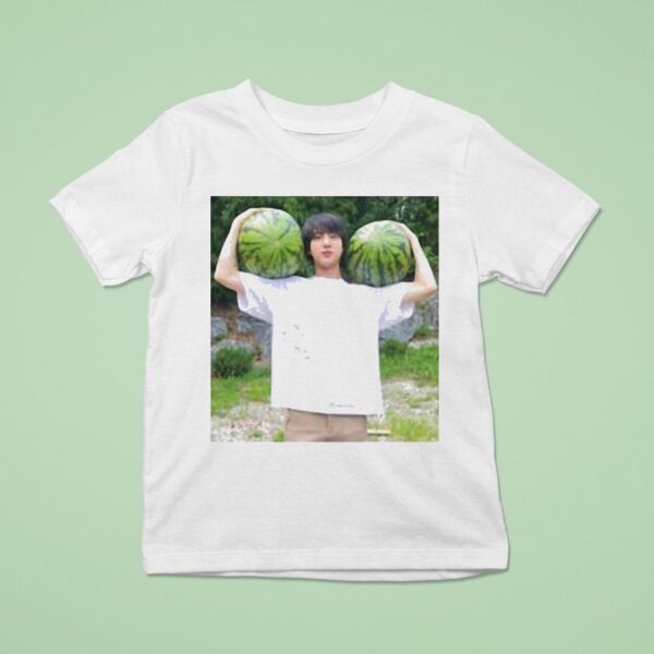 Jin Bts With Left And Right Watermelons Photo T Shirt