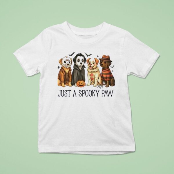 Just A Spooky Paw Dogs Halloween T Shirt
