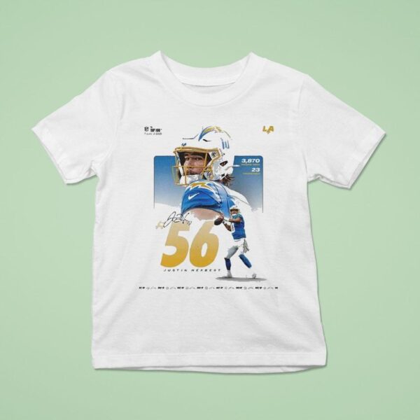 Justin Herbert Nfl Top Ranked For Season With La Chargers Nfl Season T Shirt