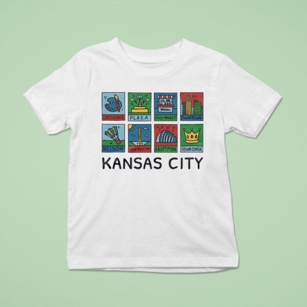Kansas City Crossroads Plaza River Market Downtown Nelson Wwi Museum Kauffman Crown Center T Shirt