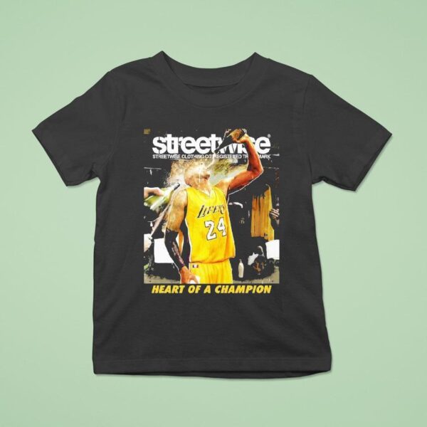 Kobe Bryant Los Angeles Lakers Streetwise Heart Of A Champion T Shirt