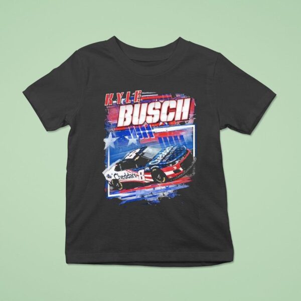 Kyle Busch Richard Childress Racing Team Cheddar S Patriotic Car T Shirt