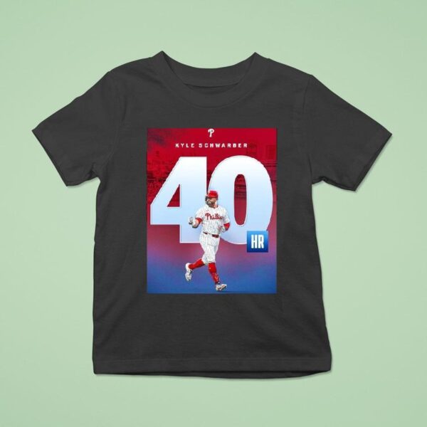Kyle Schwarber Th Home Run Of The Mlb Season Philadelphia Phillies T Shirt