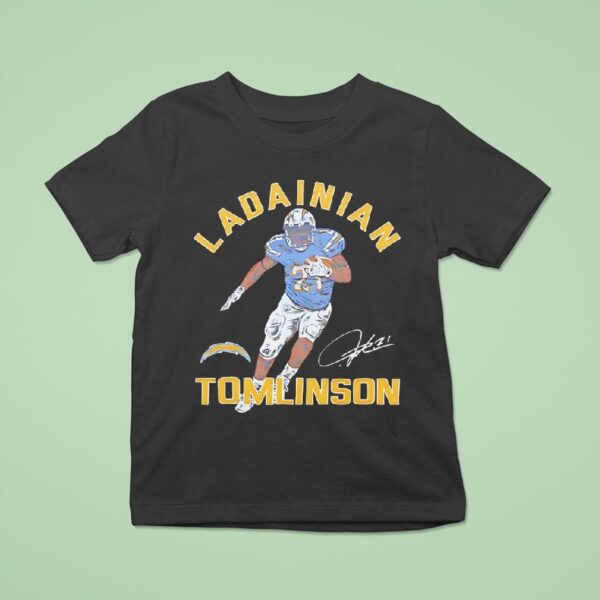 Ladainian Tomlinson Los Angeles Chargers Football Signature T Shirt