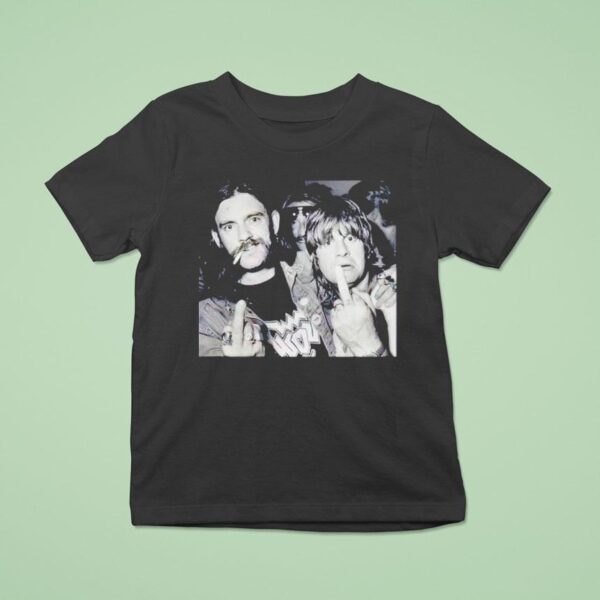 Lemmy And Ozzy Middle Finger T Shirt