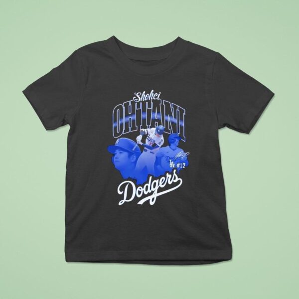 Los Angeles Dodgers Shohei Ohtani Player Graphic Signature T Shirt