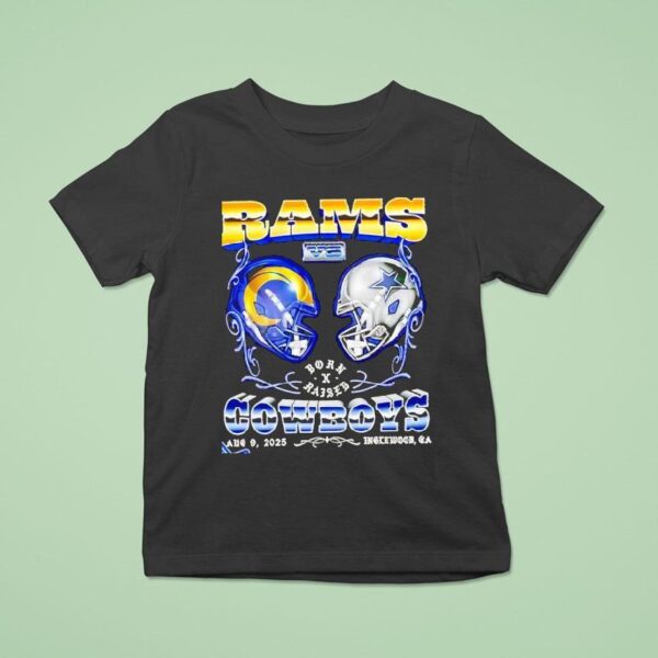 Los Angeles Rams Vs Dallas Cowboys Football Helmets Nfl T Shirt