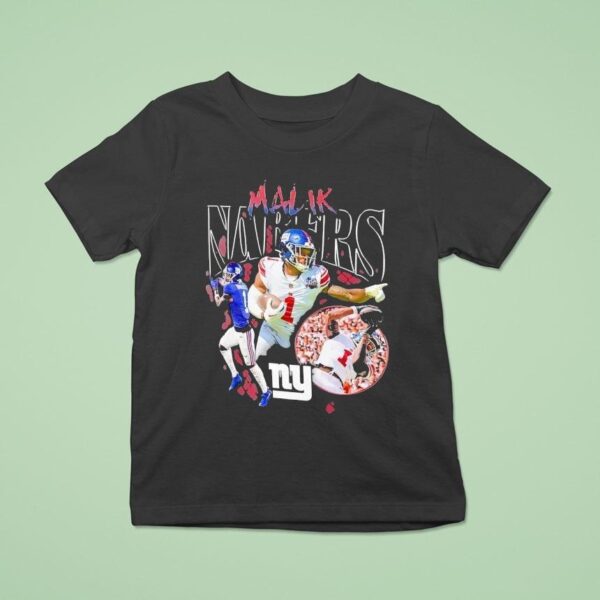 Malik Nabers Nfl New York Giants Football T Shirt