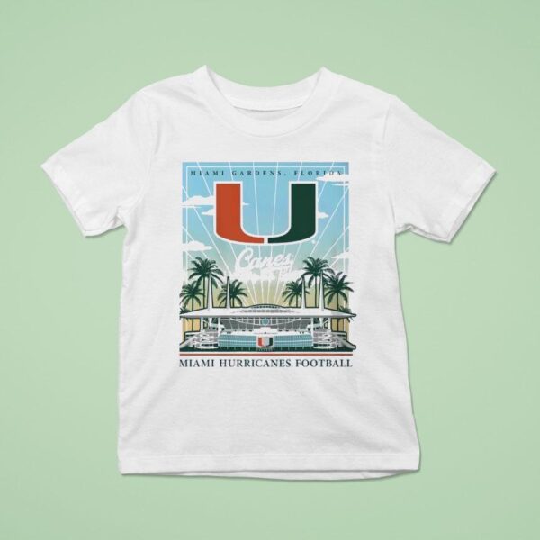 Miami Hurricanes Gardens Florida Football T Shirt