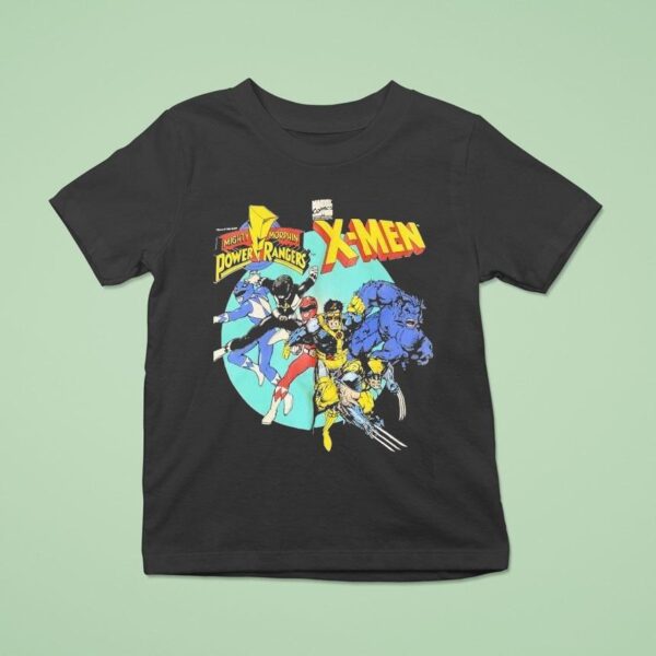 Mighty Morphin Power Rangers X Men T Shirt