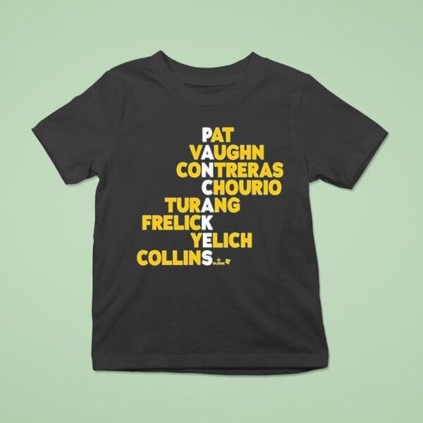 Milwaukee Brewers Pancakes Pat Vaughn Contreras Chourio Turang Frelick Yelich Collins Names T Shirt