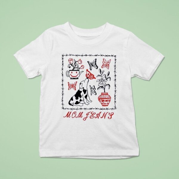 Mom Jeans Butterfly Puppy T Shirt