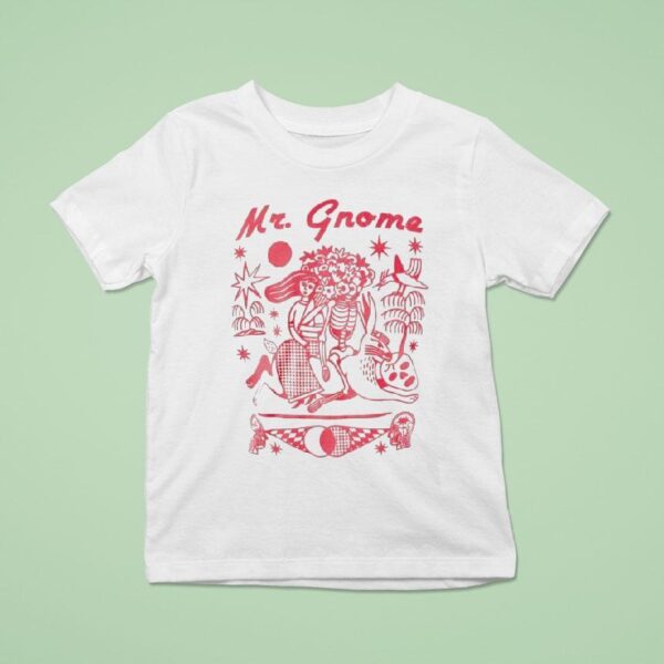 Mr Gnome Rabbit Ride Skeleton T Shirt