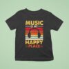 Music Is My Happy Place Vintage T Shirt