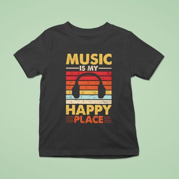 Music Is My Happy Place Vintage T Shirt