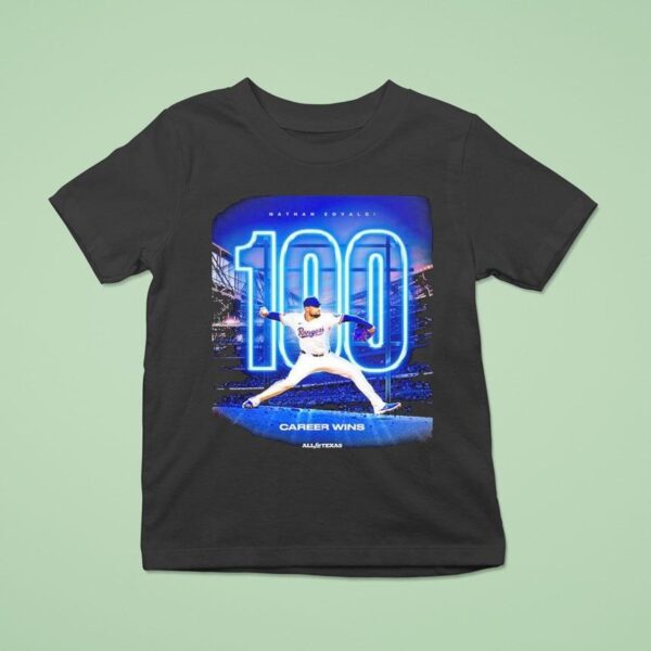 Nathan Eovaldi Texas Rangers Milestone At Globe Life Field In Texas Career Wins Mlb T Shirt