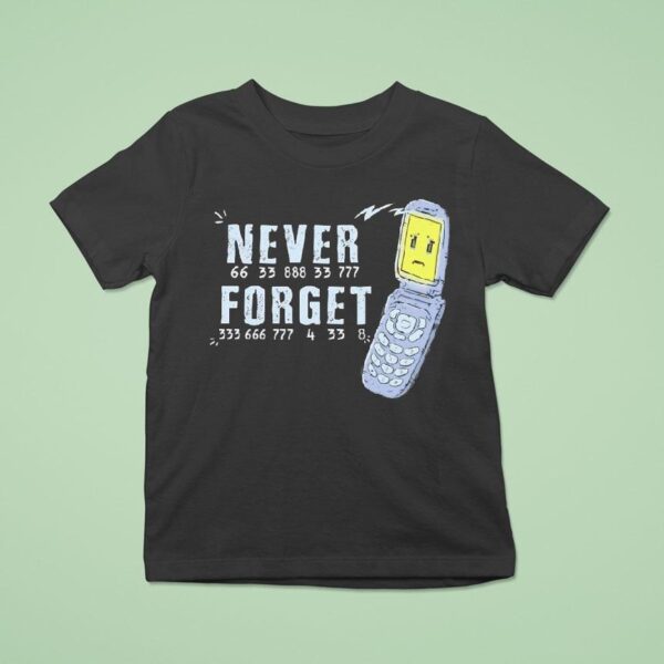 Never Forget Multi Tap Texting T Shirt