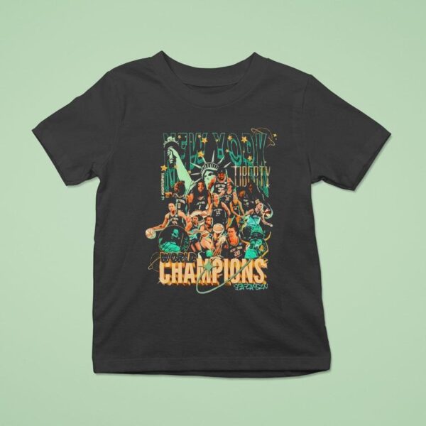 New York Liberty World Champions Seafoamszn T Shirt