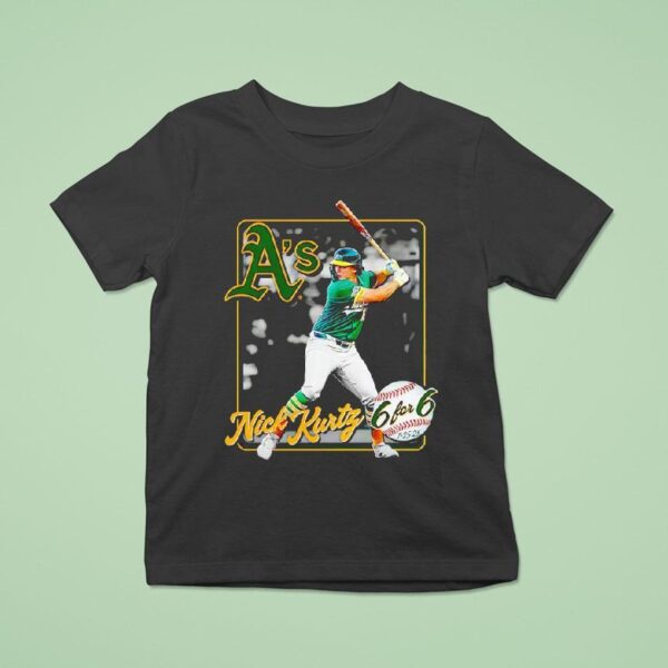 Nick Kurtz For Oakland Athletics Baseball T Shirt