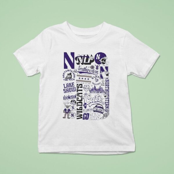 Northwestern Wildcats Lake Show Baseball Football City Skyline And More T Shirt