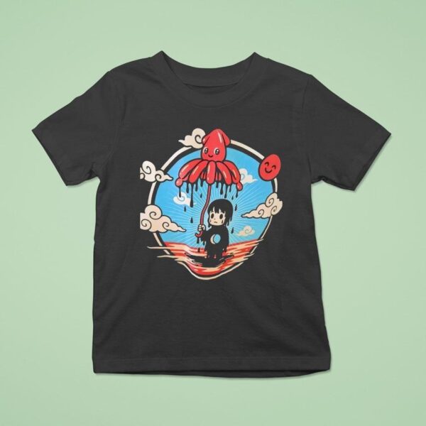 Octopus Rain Cartoon T Shirt