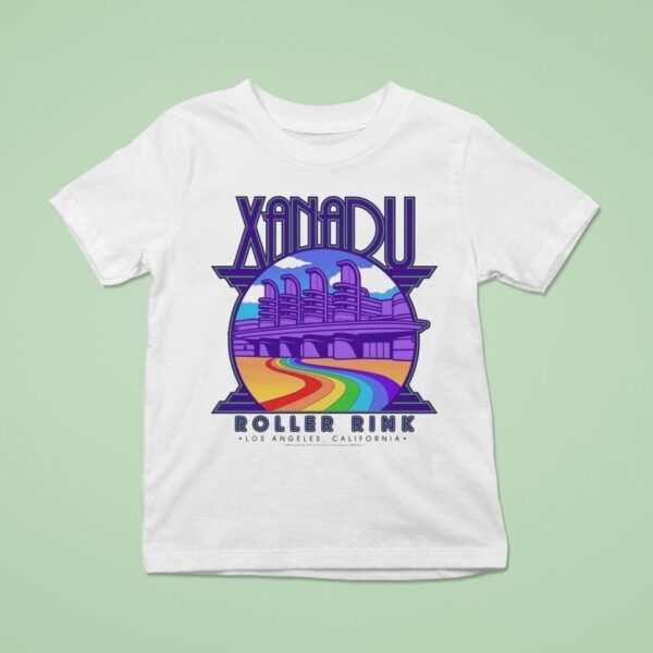 Olivia Newton John Rainbow Xanadu Roller Rink Los Angeles California T Shirt