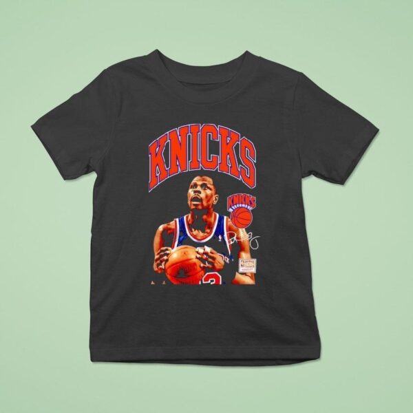 Patrick Ewing New York Knicks Basketball Signature T Shirt