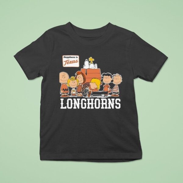 Peanuts Characters Happiness Is Texas Longhorns T Shirt